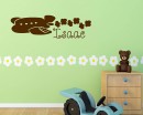 Plane Clouds Customized Name Vinyl Decal For Nursery